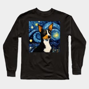 Rat Terrier Starry Night Long Sleeve T-Shirt